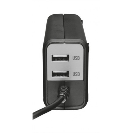 Trust 20877 Duo 70W napajalnik za prenosnik z 2 USB vhodoma
