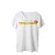 Majica ženska bela TrollGang Kiss zlat napis