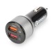 Pretvornik USB - 12V 3.0A avtomobilski Quick Charge 3.0 črn Ednet