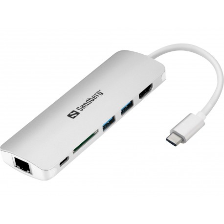 Priklopna postaja Sandberg USB-C Dock HDMI + LAN + SD + USB