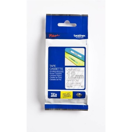 Brother Tze-135 bel/prozorn trak za PT 12mm, TZE135