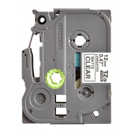 Brother TZEM31 črn/prozoren mat 12mm, TZEM31