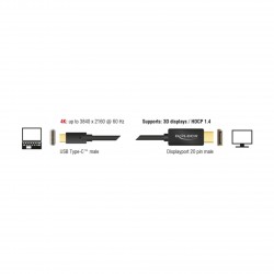 Kabel DisplayPort - USB Tip C 2m 4K 60Hz Delock