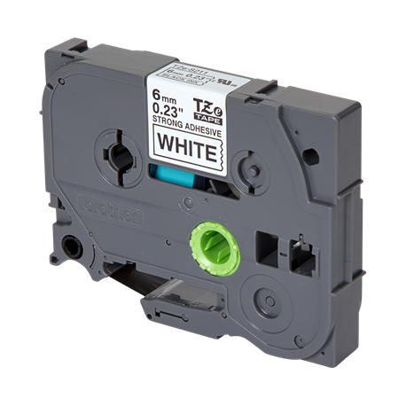 Brother Brother TZeS črn/bel trak za PT močni 6mm, TZES211