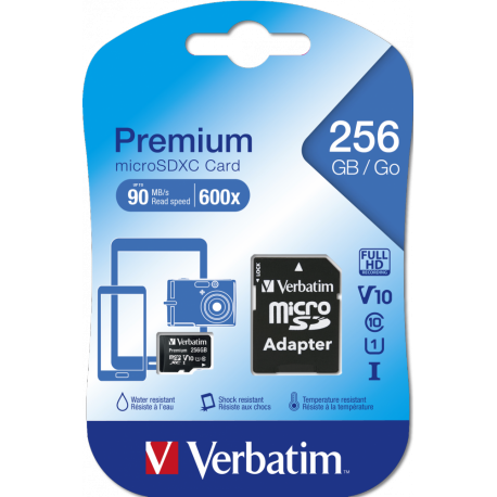 Spominska kartica MicroSD 256GB SDXC 10 Verbatim 44087 z adapterjem