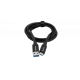 Kabel USB-C na USB-A Verbatim Stainless Steel Sync & Charge 100cm Black 48871