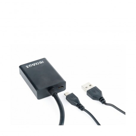 Adapter VGA M - HDMI Ž + avdio Gembird