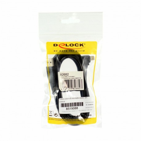 Kabel USB A-B mini kotni-horiz. 2m Delock