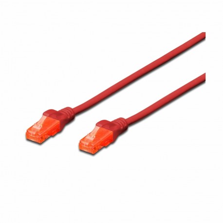 Priključni kabel za mrežo Cat6 UTP 0.25m rdeč