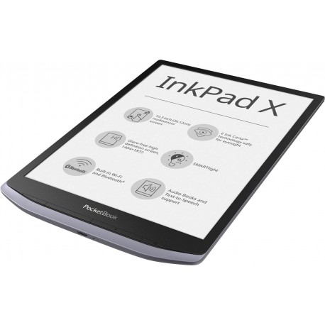 E-bralnik PocketBook InkPad X, metalik siv