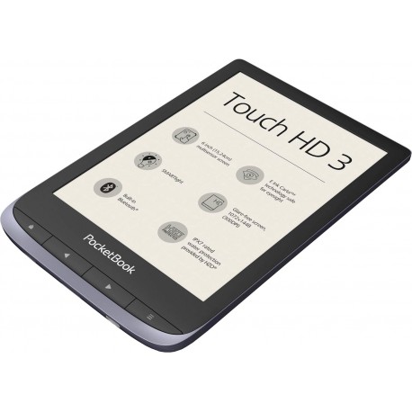 E-bralnik PocketBook Touch HD3,  metalik siva