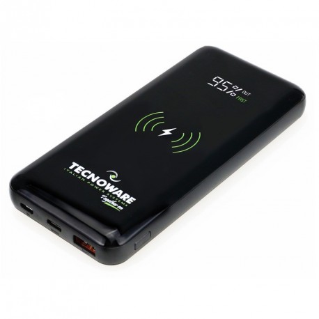 Prenosna baterija Tecnoware brezžična Qi Together On 10.000 mAh, FPB17608
