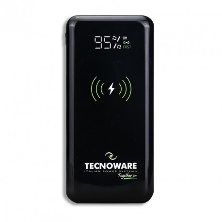 Prenosna baterija Tecnoware brezžična Qi Together On 10.000 mAh, FPB17608