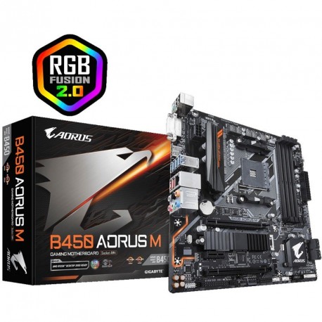 Matična plošča GIGABYTE B450 AORUS M, DDR4, AM4, mATX