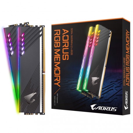 Pomnilnik DDR4 16GB (2x8GB) 3600 GIGABYTE AORUS RGB, GP-AR36C18S8K2HU416R