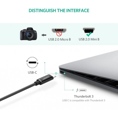 Ugreen kabel USB-C 2.0 (M) na Mini USB 5Pin moški