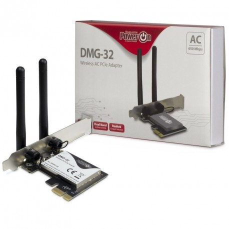 Brezžična mrežna kartica INTER-TECH DMG-32, 650 Mbps, PCIe