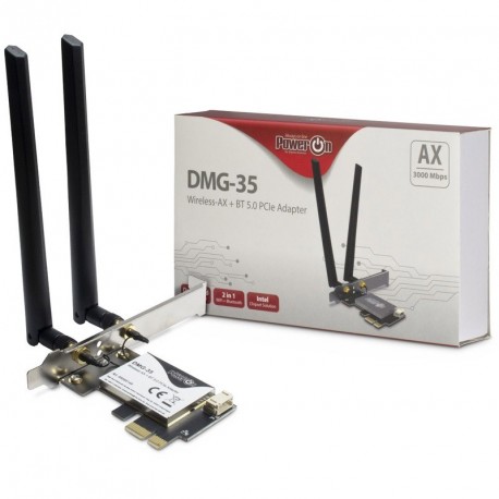 Brezžična mrežna kartica INTER-TECH DMG-35, 3000 Mbps, BT, PCIe