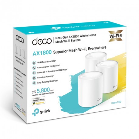 Dostopna točka (access point) TP-LINK Deco X20 AX1800 Wi-Fi6 Mesh 3-pack