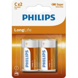 PHILIPS BATERIJA C - LONGLIFE BLISTER 2 KOS (R14), R14L2B/10