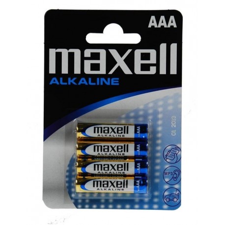 MAXELL Baterija AAA (LR03), 4 kos, alkalna