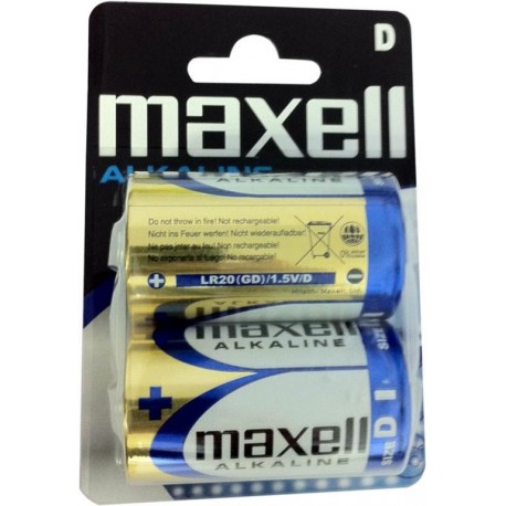MAXELL Baterija LR-20, 2 kos, alkalna (D)