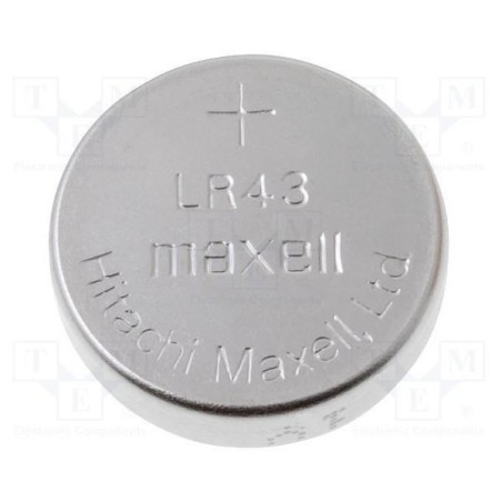 MAXELL Baterija LR43, 2 kos