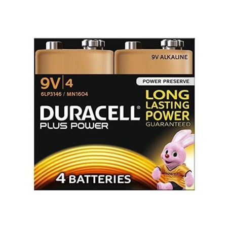 Alkalne baterije Duracell Plus Power MN1604B4 PP3 9V (4 kos)