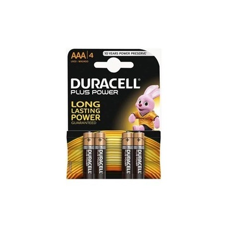 Alkalne baterije Duracell Plus Power MN2400B4 AAA (4 kos)