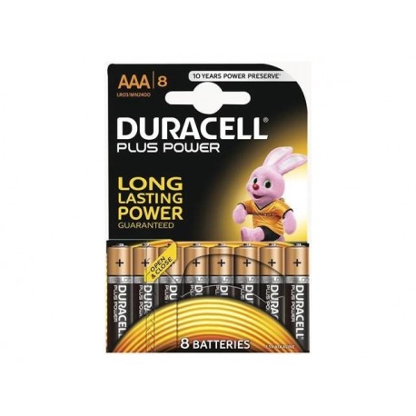 Alkalne baterije Duracell Plus Power MN2400B8 AAA (8 kos)