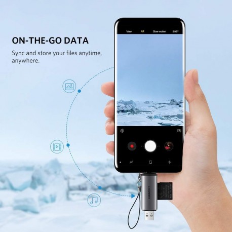 Čitalec kartic Ugreen 2v1, USB-C 3.0