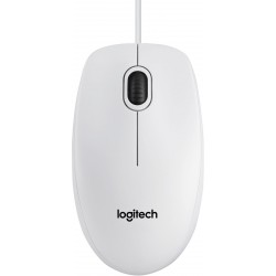 Miška USB Logitech B100, bela