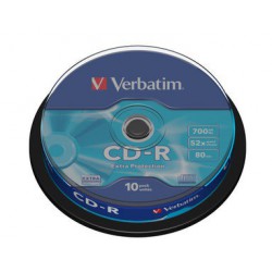 Mediji CD-R 700MB 52x Verbatim extra protection Cake-10 (43437)