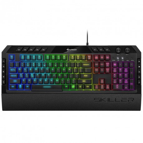 Tipkovnica USB SHARKOON SKILLER SGK5, RGB, črna