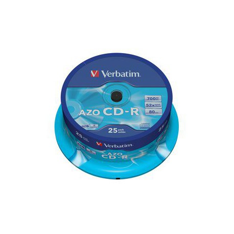 Mediji CD-R 700MB 52x Verbatim Crystal Azo Spindle-25  DataLifePlus (43352)
