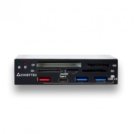 Chieftec all-in-one čitalec kartic 4x USB 3.0 USB-C port 3,5 panel