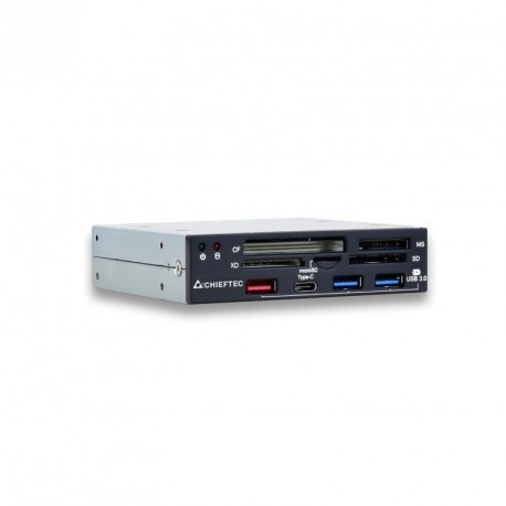 Chieftec all-in-one čitalec kartic 4x USB 3.0 USB-C port 3,5 panel