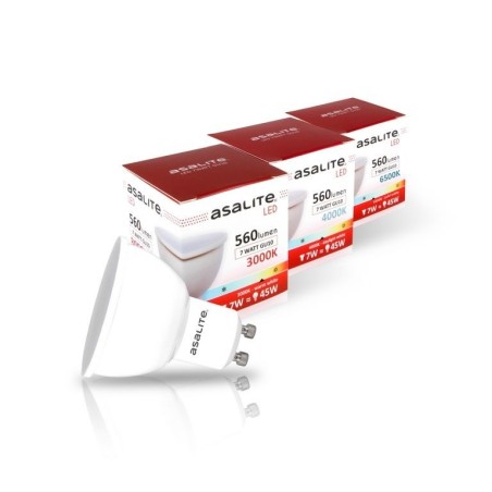 LED sijalka (žarnica) ASALITE LED sijalka GU10 7W 6500K 560lm, ASAL0110