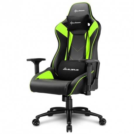 Gaming stol SHARKOON ELBRUS 3 črna/zelena