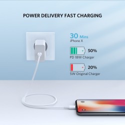 Ugreen USB-C na Lightning kabel srebrn 1m