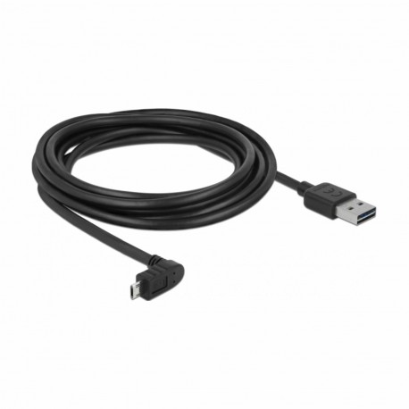 Kabel USB A-B mikro kotni EASY 3m obojestranski Delock