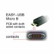Kabel USB A-B mikro kotni EASY 3m obojestranski Delock