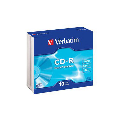 Mediji CD-R 700MB 52x Verbatim extra protection Slim-10 (43415)