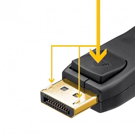 Kabel DisplayPort 1.2 (M/M) Goobay 1m pozlačen
