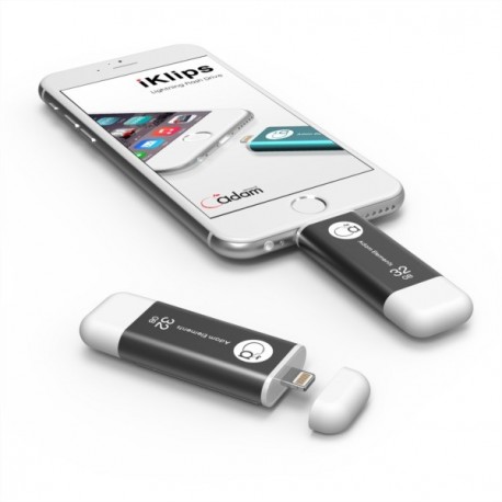 USB ključek 32GB Adam Elements iKlips, lightning, INFD32GIKLIPS-GY3.0