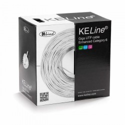 Kabel CAT.6 UTP 4x2x0,54 LSOH 400Mhz Euroclass Eca 305m KELine