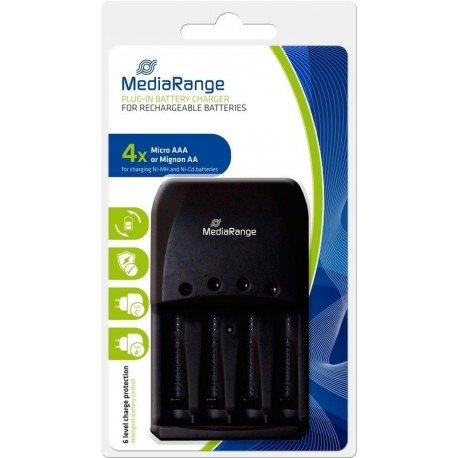 Polnilec za baterije MediaRange 4xaa/4xaaa