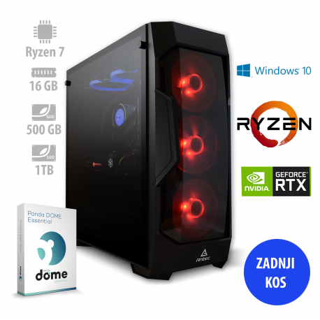 Osebni računalnik ANNI GAMER Extreme R7 3700X / RTX 3070 / NVMe / W10P / PF7G
