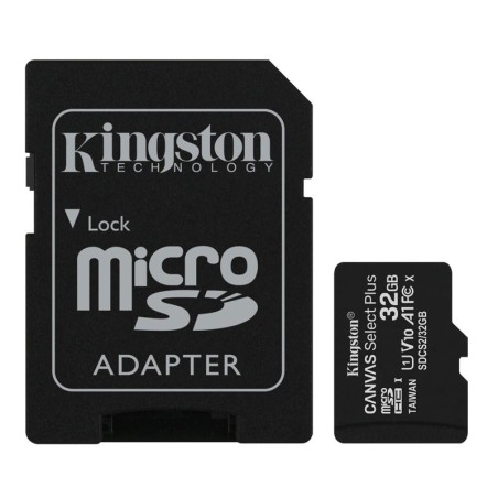 SDHC KINGSTON MICRO 32GB CANVAS SELECT Plus 100MB/s, C10UHS-I, adapter