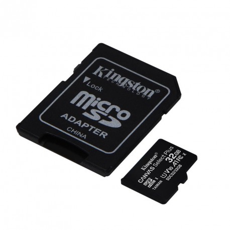 SDHC KINGSTON MICRO 32GB CANVAS SELECT Plus 100MB/s, C10UHS-I, adapter